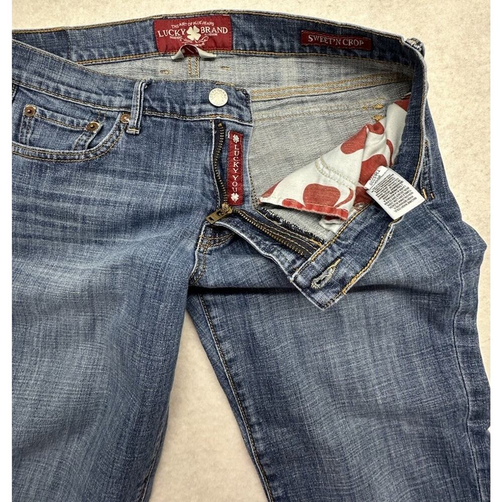 Lucky Brand Jeans Womens 8 29 Sweet N Crop Medium Wash Blue Denim Zip Fly - Picture 7 of 12